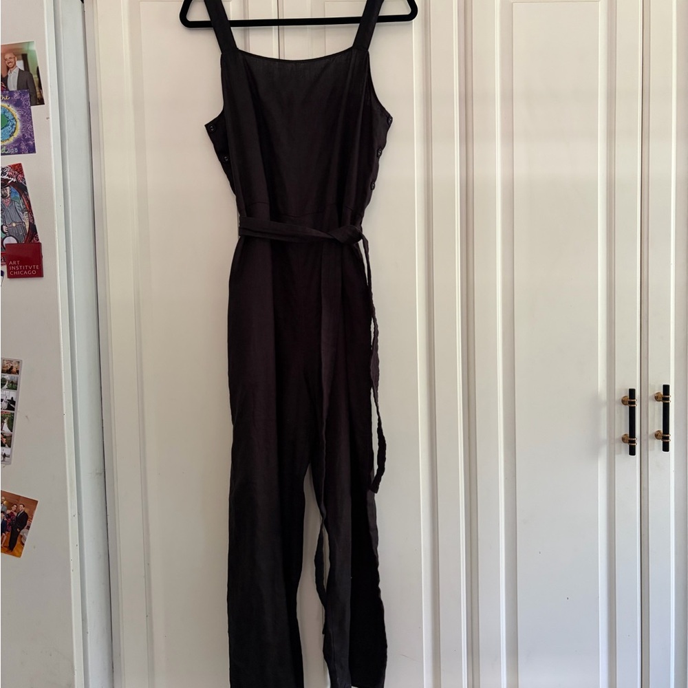 Everlane The Side Button Linen Jumpsuit Size 6 - Picture 5 of 10
